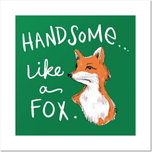 Handsome Fox: Funny Animal Art Sketch Posters and Art